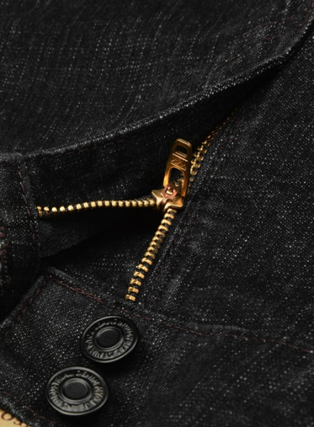 Fine Cross Fire Stretch Black Jeans - Look # 333