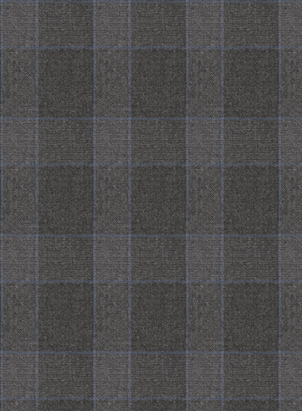 Charcoal Mont Checks Flannel Wool Jacket