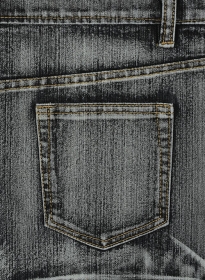 Stretch Cross Hatch Black Jeans - Vintage Wash