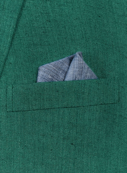 Italian Denim Green Linen Jacket