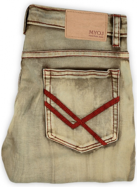 Porter Tan Vintage Wash Stretch Jeans - Look #343