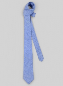 Italian Linen Tie - Nile Blue