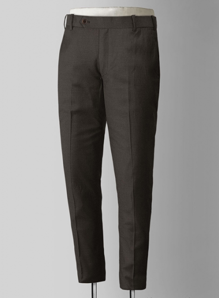 Worsted Dark Brown Wool Suit