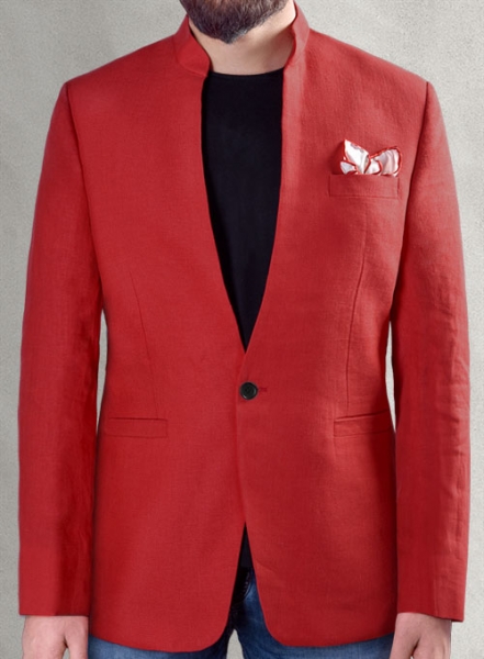 Pure Red Linen Roma Sports Jacket