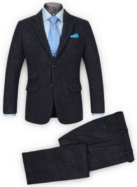 Harris Tweed Melange Blue Suit