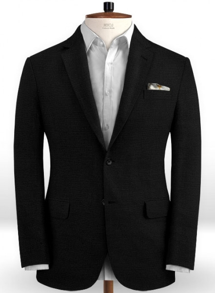 Safari Black Cotton Linen Jacket