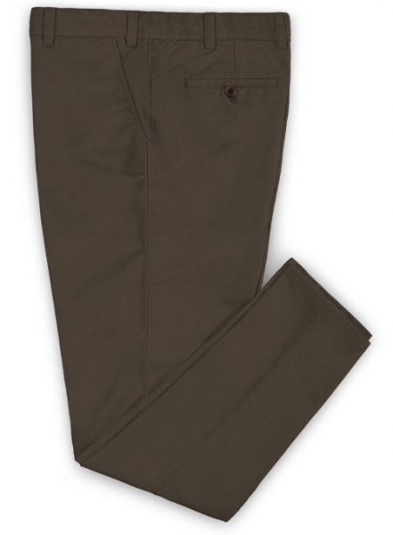 Dark Brown Stretch Chino Pants