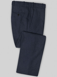 Blue Heavy Tweed Pants