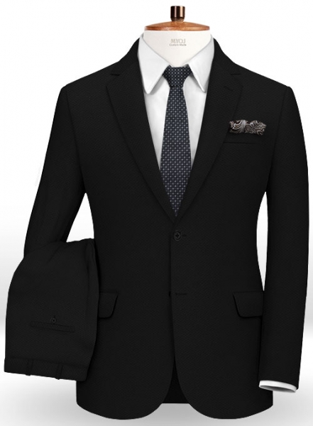 Napolean Imperial Black Wool Suit