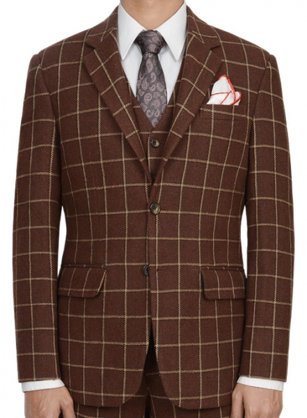 Vintage Brown Glen Royal Tweed Suit