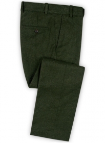 Vintage Herringbone Green Tweed Pants