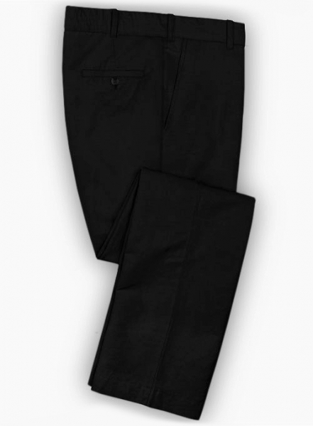 Black Safari Cotton Linen Pants