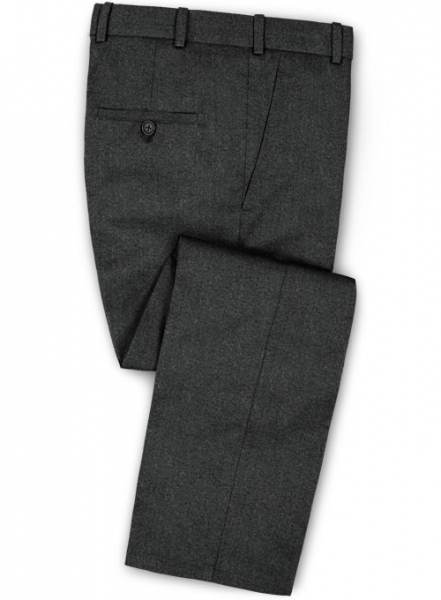 Italian Haze Gray Angora Wool Pants