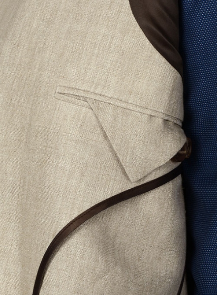 Italian Casa Beige Unstructured Linen Jacket