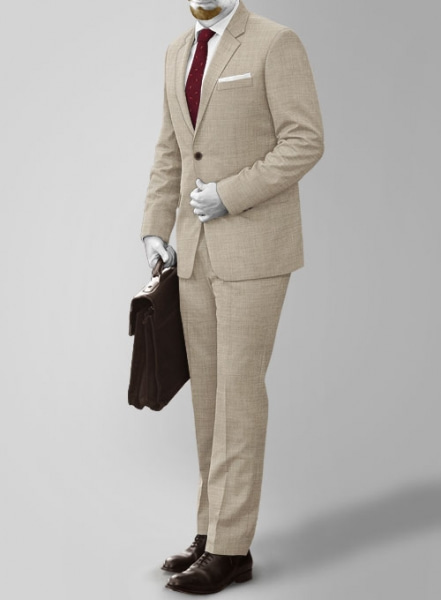 Napolean Melange Khaki Wool Suit