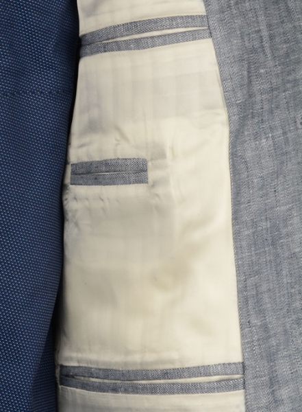 Italian Celeste Blue Linen Jacket