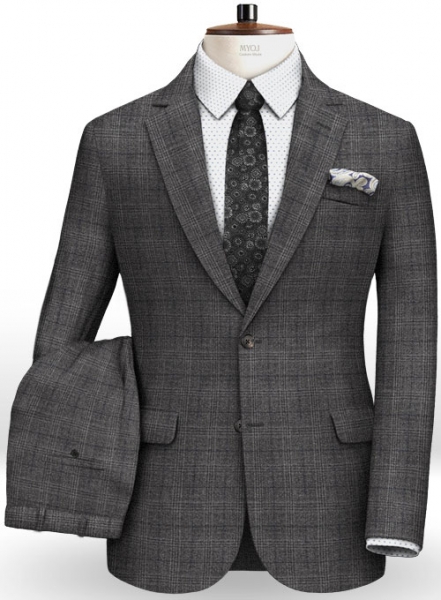 Napolean Charcoal Gray Wool Suit