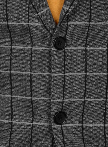 Light Weight Divine Gray Checks Tweed Jacket