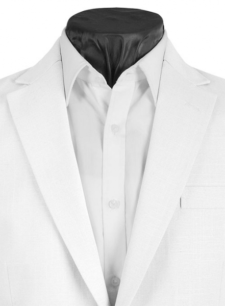 Tropical White Linen Jacket