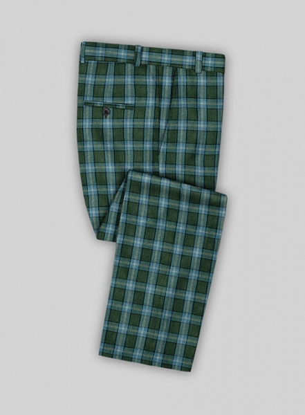 Solbiati Green Glen Linen Pants