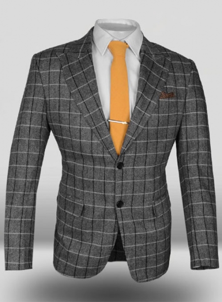 Light Weight Divine Gray Checks Tweed Jacket