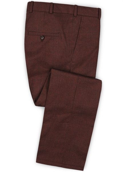 Napolean Wine Birdseye Wool Pants