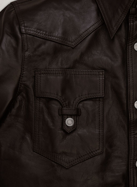 Leather Shirt Jacket #129