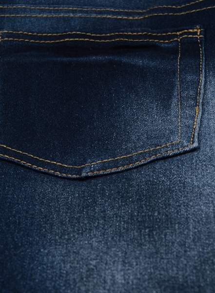 London Blue Stretch Jeans - Hard Wash - Whiskers