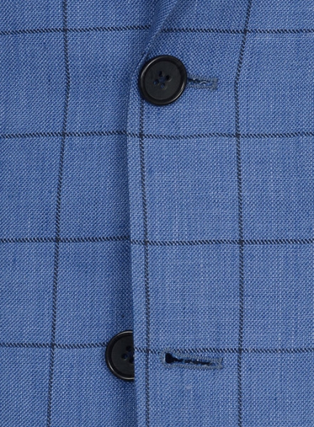 Italian Master Blue Linen Suit