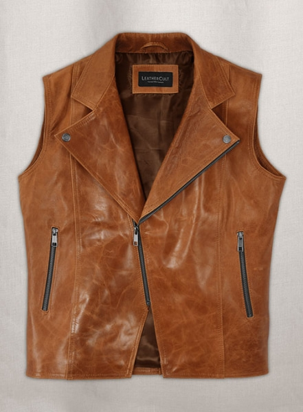 Leather Biker Vest # 311