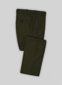 Light Weight Dark Green Tweed Pants