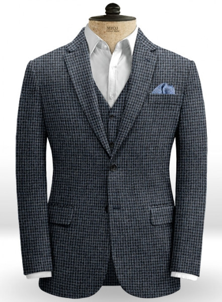 Houndstooth Blue Tweed Suit