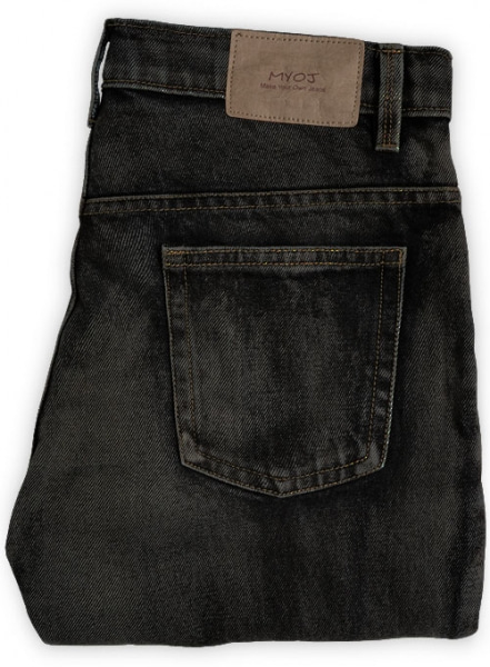 14.5 oz Black Vintage Wash Heavy Denim Jeans
