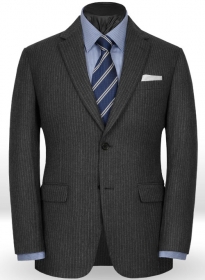 Light Weight Charcoal Stripe Tweed Jacket