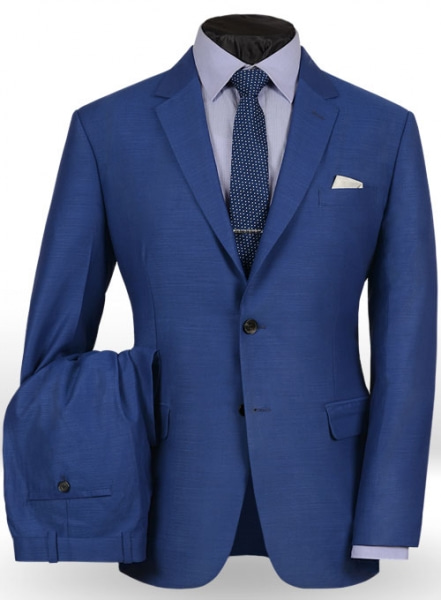 Napolean Rosso Blue Wool Suit