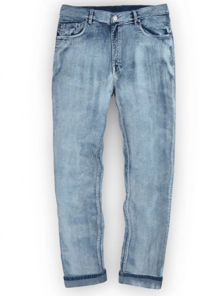 Indigo Corduroy Stretch Jeans - Vintage Wash