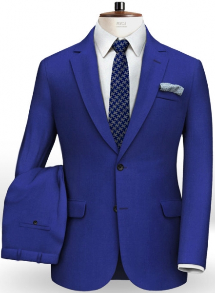 Italian Royal Blue Wool Suit