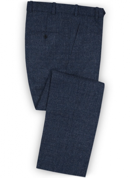 Vintage Rope Weave Dark Blue Tweed Pants