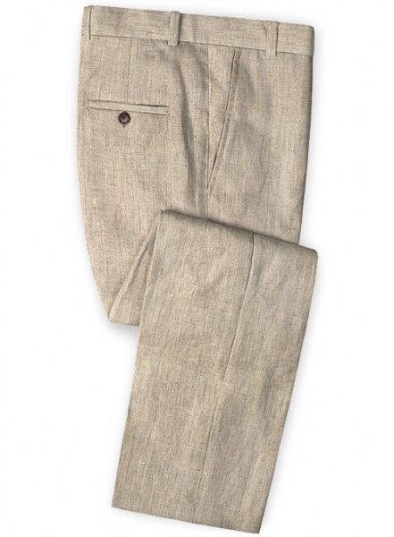 Italian Denim Light Brown Linen Suit