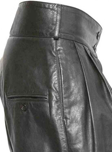 Pleated Leather Shorts Style # 363