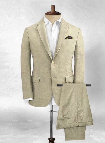 Italian Spring Beige Linen Suit