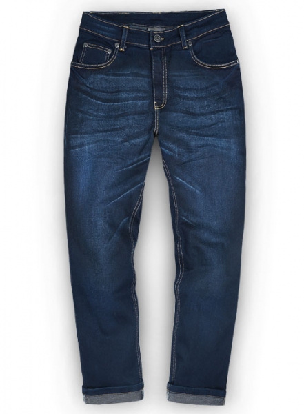 London Blue Stretch Jeans - 3D Whisker