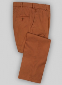 Rust Peach Finish Twill Formal Chinos