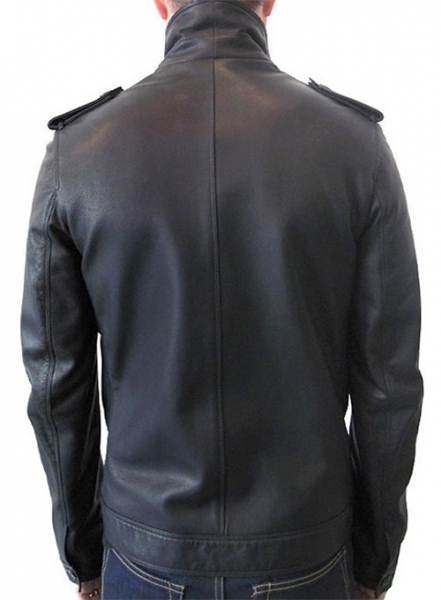 Short Trench Leather Jacket