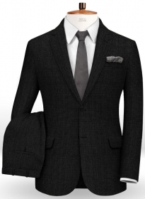 Pinhead Wool Black Suit