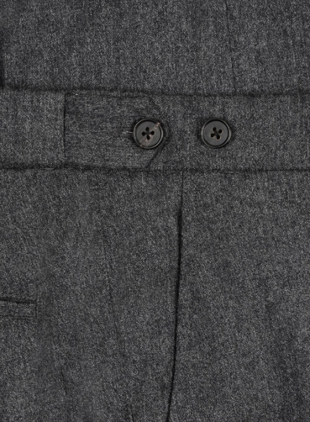 Reda Flannel Dark Gray Pure Wool Pants