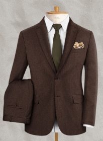 Brown Flannel Wool Suit