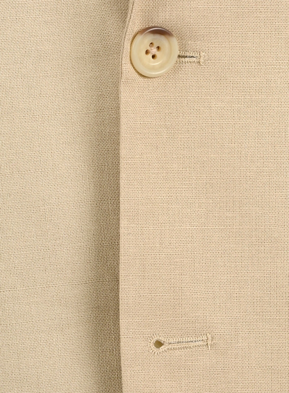 Tropical Beige Linen Jacket - 40R