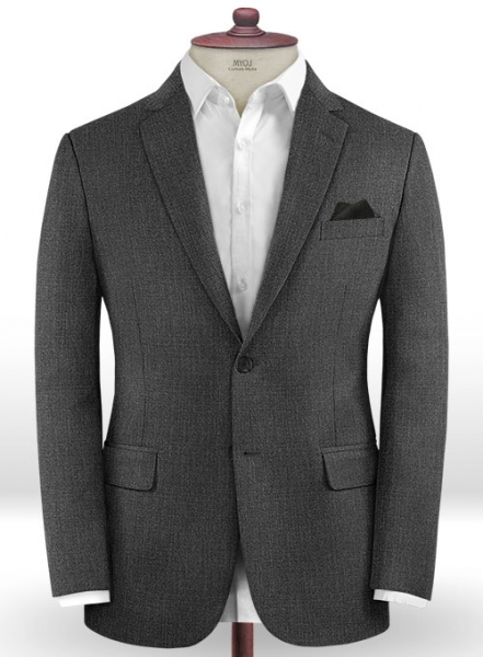 Napolean Sharkskin Charcoal Wool Jacket