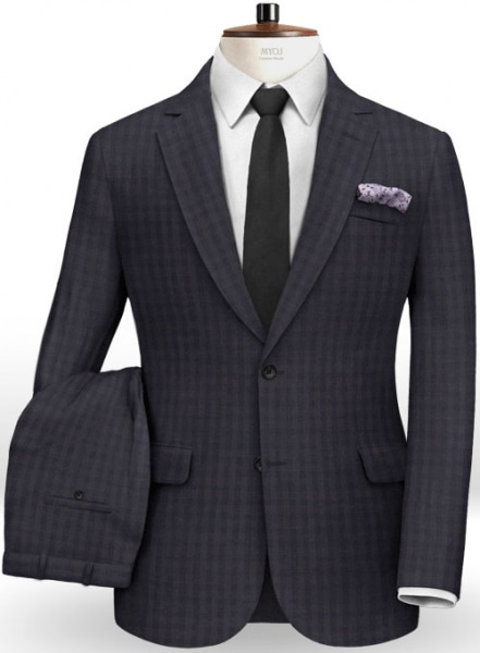 Edward Stretch Cotton Blue Suit